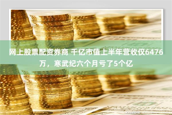 网上股票配资券商 千亿市值上半年营收仅6476万，寒武纪六个月亏了5个亿