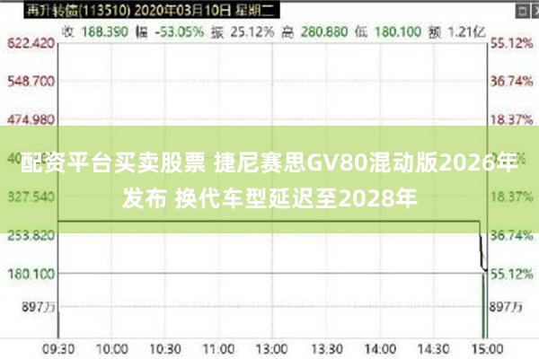 配资平台买卖股票 捷尼赛思GV80混动版2026年发布 换代车型延迟至2028年