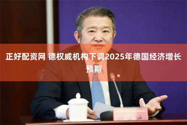 正好配资网 德权威机构下调2025年德国经济增长预期