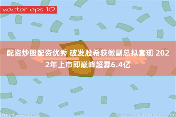 配资炒股配资优秀 破发股希荻微副总拟套现 2022年上市即巅峰超募6.4亿